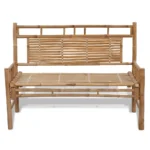 Weather Resistant Bamboo Garden Bench - 120 x 55 x 90cm