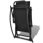 Foldable Garden Rocking Chair - Black