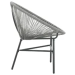 Poly Rattan Garden Moon Chair - Grey