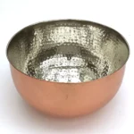 Hammered Vintage Copper Coloured Bowl - Large