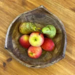 Triangular Shaped Wooden Fruit Bowl