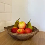 Triangular Shaped Wooden Fruit Bowl