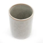 Taupe Ceramic Toothbrush Holder - 8.5 x 11 x 8.5cm