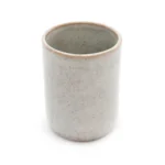 Taupe Ceramic Toothbrush Holder - 8.5 x 11 x 8.5cm