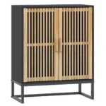 Sideboard - Engineered Wood - Black - 60 x 30 x 75cm