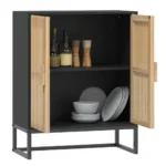 Sideboard - Engineered Wood - Black - 60 x 30 x 75cm