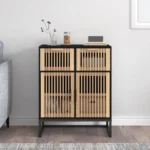 Sideboard - Black - Engineered Wood - 60 x 30 x 75cm