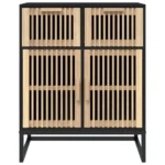 Sideboard - Black - Engineered Wood - 60 x 30 x 75cm