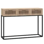 Console Table - Engineered Wood and Iron - 105 x 30 x 75cm