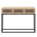 Console Table - Engineered Wood and Iron - 105 x 30 x 75cm