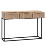 Console Table - Engineered Wood and Iron - 105 x 30 x 75cm