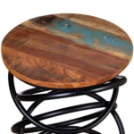 Side/Coffee Table - Multicolour - Solid Reclaimed Wood - 40 x 50cm