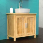 Bathroom Base Cabinet - Bamboo - 67 x 28 x 60cm