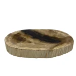 Petrified Wood Soap Dish - Black