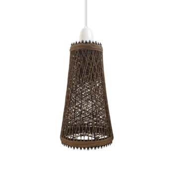 Vintage Rattan Barrel Lampshade