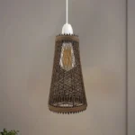 Vintage Rattan Barrel Lampshade