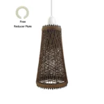 Vintage Rattan Barrel Lampshade