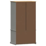 2 Door Bedroom Wardrobe - Grey - 90 x 55 x 176cm