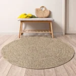 Durable Jute Look Indoor and Outdoor Rug - 120cm