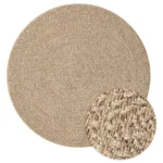 Durable Jute Look Indoor and Outdoor Rug - 120cm