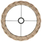 Beautiful Natural Wicker Ceiling Lamp Shade - 40 x 26cm