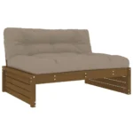 Solid Pinewood Middle Sofa - Honey Brown