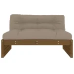 Solid Pinewood Middle Sofa - Honey Brown