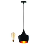 Retro Industrial Hanging Pendant Lampshade - black