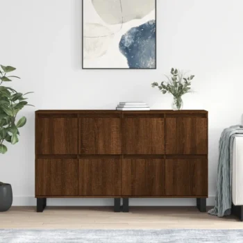 2 Sideboards - Engineered Wood - Brown Oak