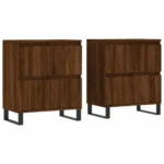 2 Sideboards - Engineered Wood - Brown Oak