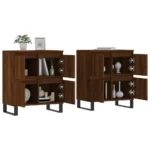 2 Sideboards - Engineered Wood - Brown Oak