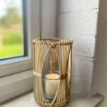 Beautiful Rattan Candle Holder -15 x 27.5 x 15cm