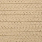 100% Cotton Storage Basket - Beige and White - 43 x 38cm