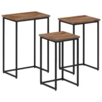 x3 Nesting Side Tables - Solid Teak Wood