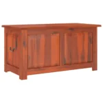 Storage Chest with Lid - Acacia Wood - Brown - 110 x 55 x 57cm