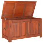 Storage Chest with Lid - Acacia Wood - Brown - 110 x 55 x 57cm