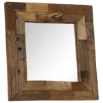 Square Wooden Mirror - Reclaimed Wood - 50 x 50cm