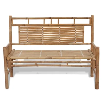 Weather Resistant Bamboo Garden Bench - 120 x 55 x 90cm