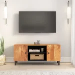 Stylish Wooden TV Cabinet - Acacia Wood - 105 x 33 x 46cm