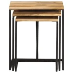 x3 Nesting Side Tables - Solid Wood Acacia