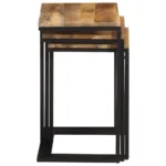 x3 Nesting Side Tables - Solid Wood Acacia