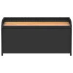 Rattan Storage Bench - Black - 100 x 50 x 52cm