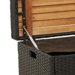 Rattan Storage Bench - Black - 100 x 50 x 52cm