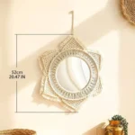 Star Bohemian Cotton Rope Woven Decorative Mirror - 52cm