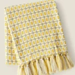 Pastoral Style - Yellow Knitted Woolen Blanket - 127 x 170cm