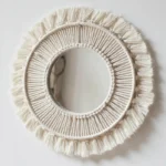 Handwoven Wall Mirror - Cotton Rope - 38 cm x 38cm