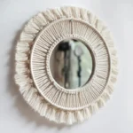 Handwoven Wall Mirror - Cotton Rope - 38 cm x 38cm