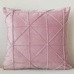 Solid Color Velvet Pillow Cushion Cover - Pink - Beige - Green