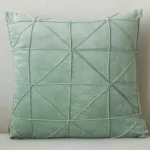 Solid Color Velvet Pillow Cushion Cover - Pink - Beige - Green