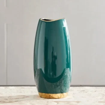 Nordic Green Ceramic Vase